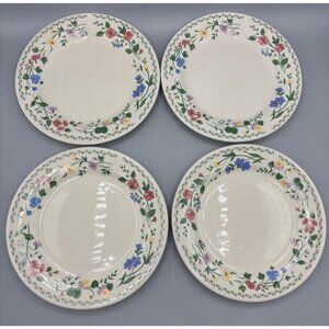 Farberware‎ English Garden Stoneware  4241 Floral Salad Plates Set Of 4